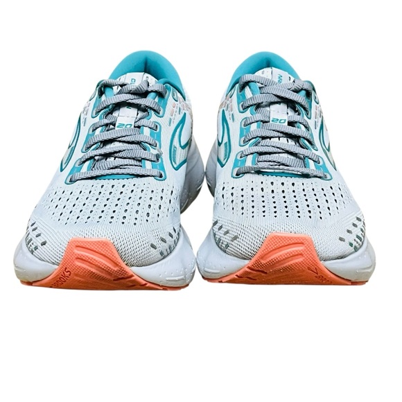 Brooks Glycerin 20 Sneakers Women's Sz 8.5 Running Shoes Gray Turquoise - Picture 6 of 9